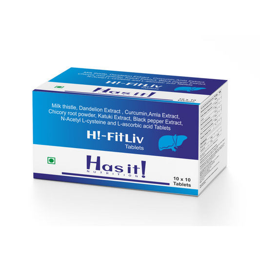 Hasit Hi Fit Liv Tablet | Milk Thistle & Ayurvedic Blend Tablet | Improves Liver Function | 100 Tabs