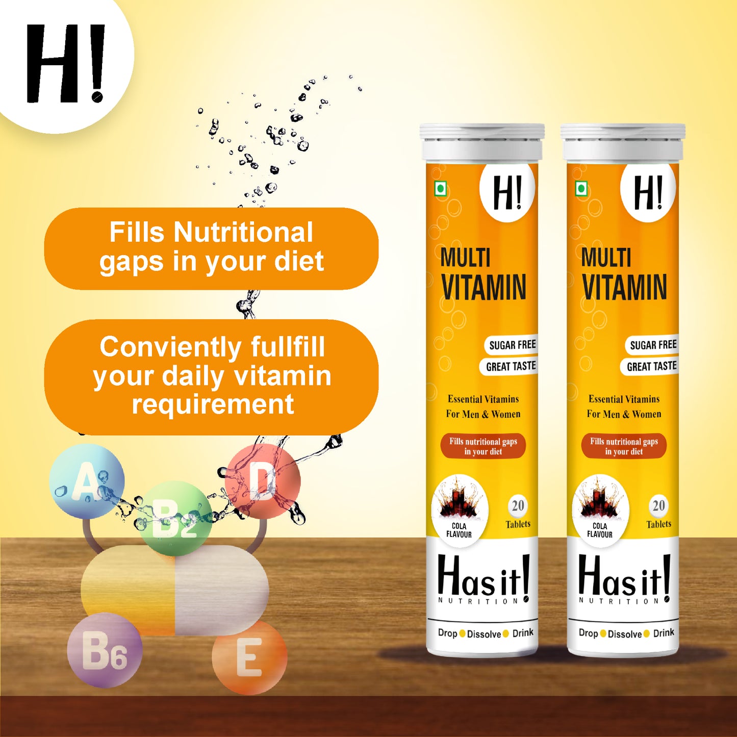 Has It| Multivitamins Effervescent Tablets | Every essential multivitamin