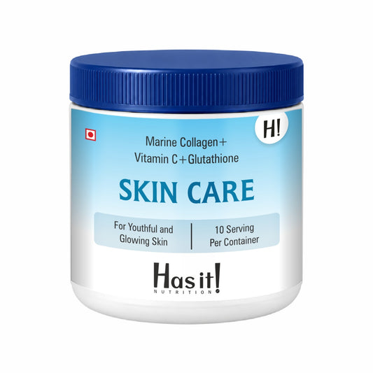 Has It Marine Collagen Powder | Skin Care Supplement | Supports Skin Elasticity, Hydration, Hair & Nails | Orange Flavour | 100 g