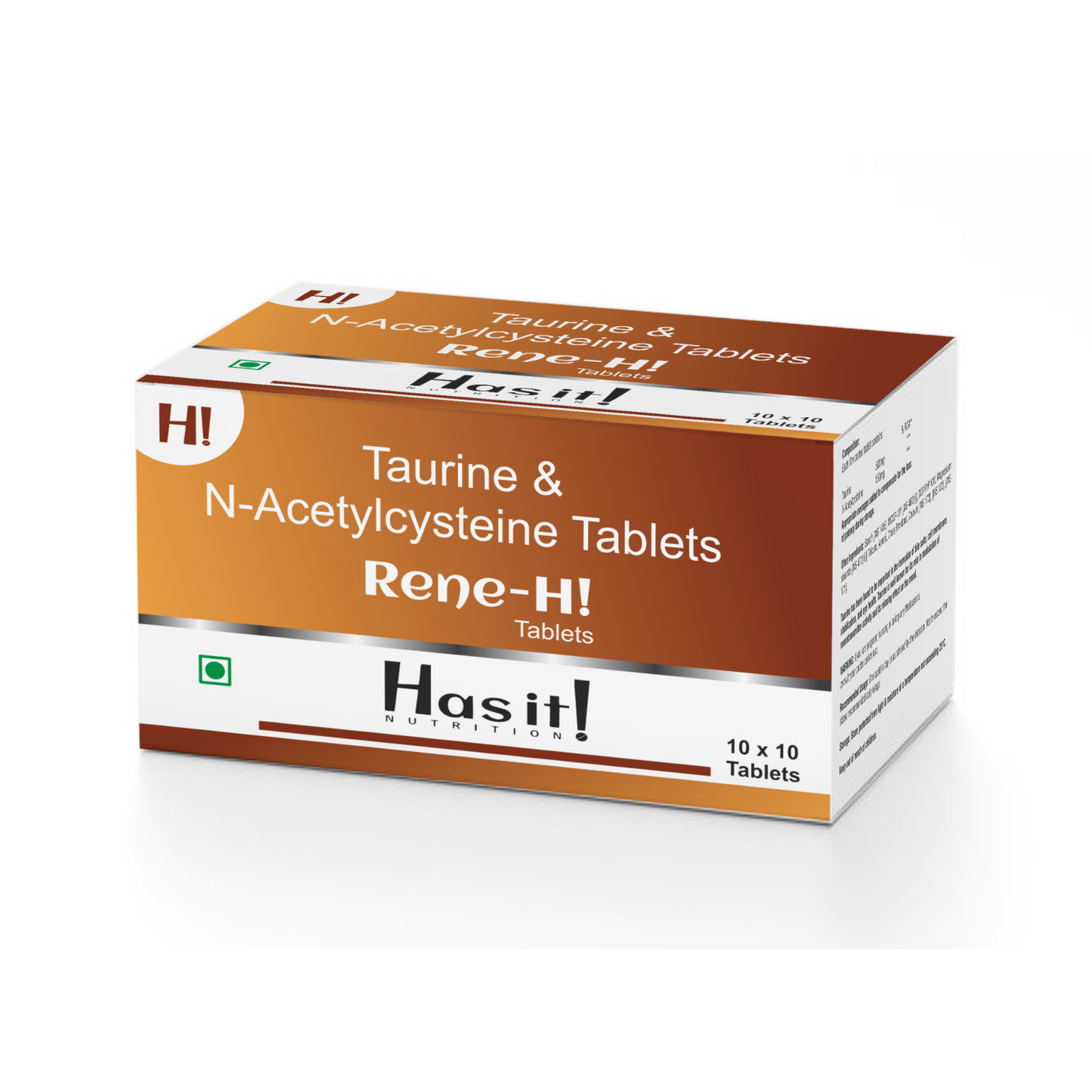 Has It Rene Hi | Taurine 500+ Nac 150Mg | Pack Of 100 Tablets