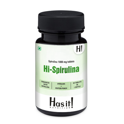 Hi Spirulina | Superfood| Protein Punch| Pack of 60 tablets