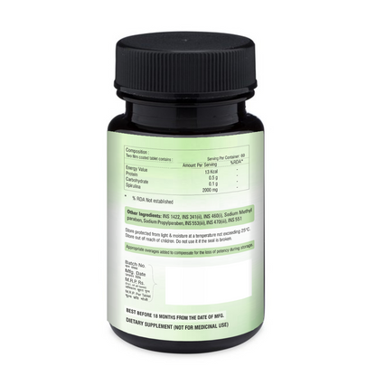 Hi Spirulina | Superfood| Protein Punch| Pack of 60 tablets