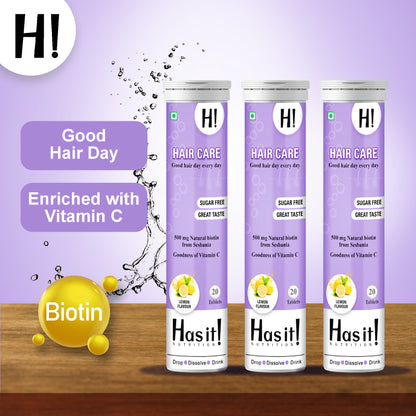 Hair Care| Has It Effervescent tablet| Contains Sesbania (Plant based biotin)